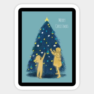 Merry Christmas Ukraine Sticker